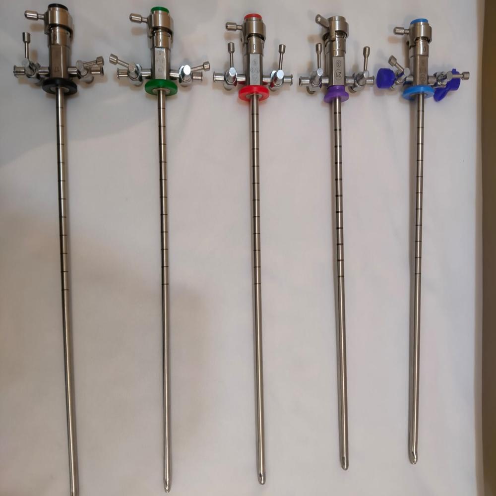 Ss Cystoscopy Set - Stainless Steel 4mm, 25fr | Rust Resistant, Autoclavable, Ergonomic Finger Ring Handles