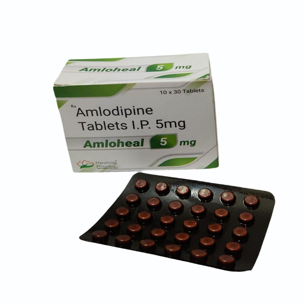 Amloheal 5mg Tablets - Ingredients: Amlodipine (5mg)