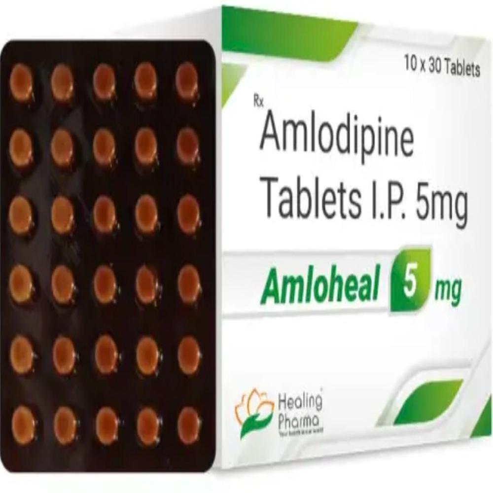 Amloheal 5mg Tablets - Ingredients: Amlodipine (5mg)