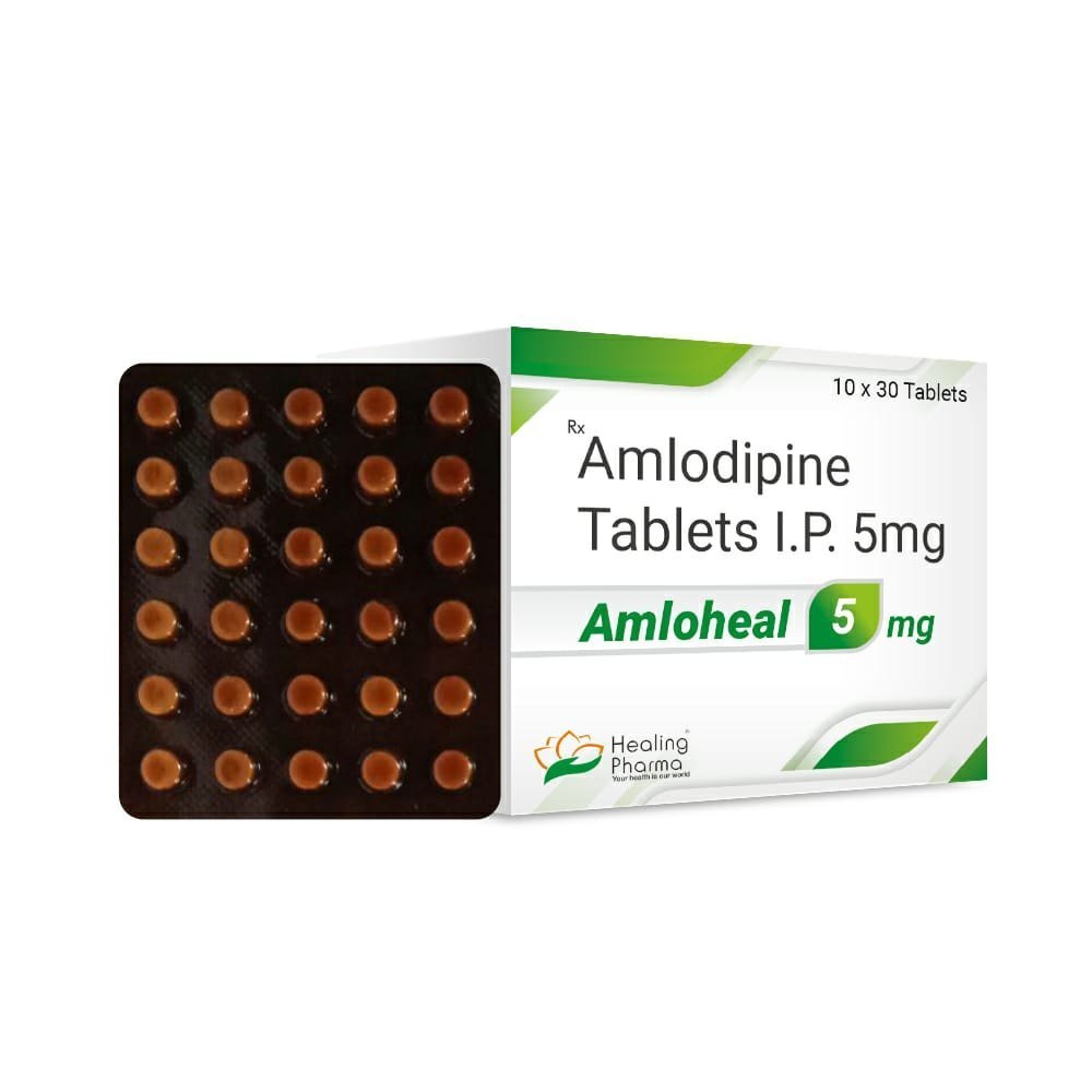 Amloheal 5mg Tablets - Ingredients: Amlodipine (5mg)