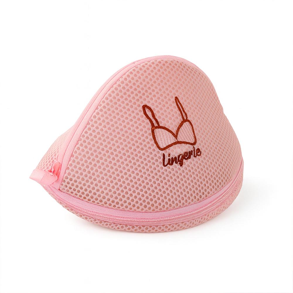 Lingerie Wash Bag Dome-Shaped Protective Mesh Laundry Pouch with Zip Closure (1 Pc)