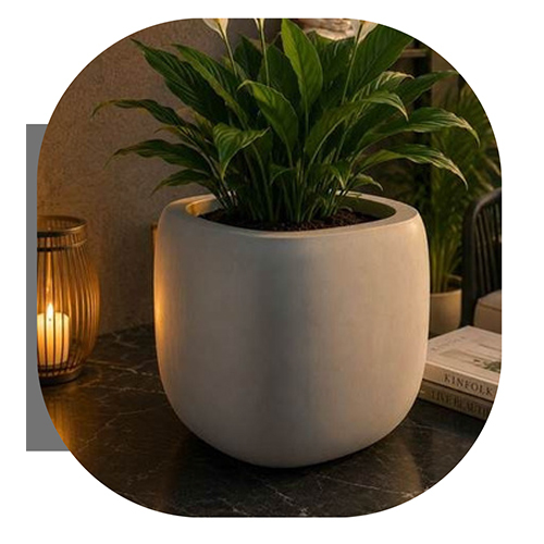Bended Square FRP Flower Pot