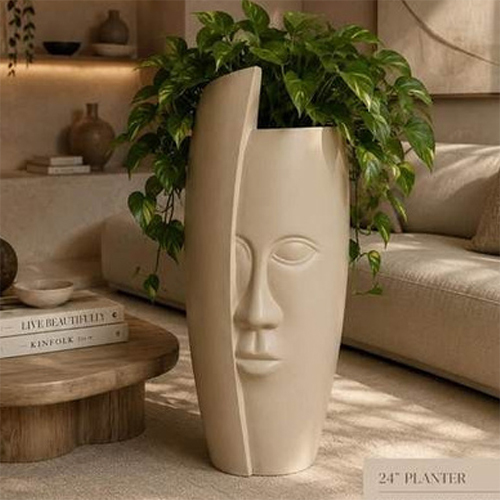 Ruby Face Planter FRP Flower Pot