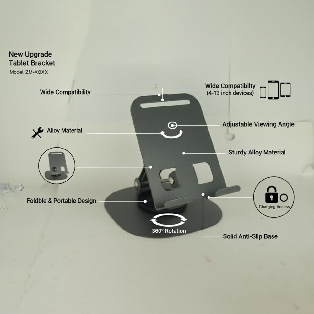 Foldable Metal Mobile Stand (1 Pc)