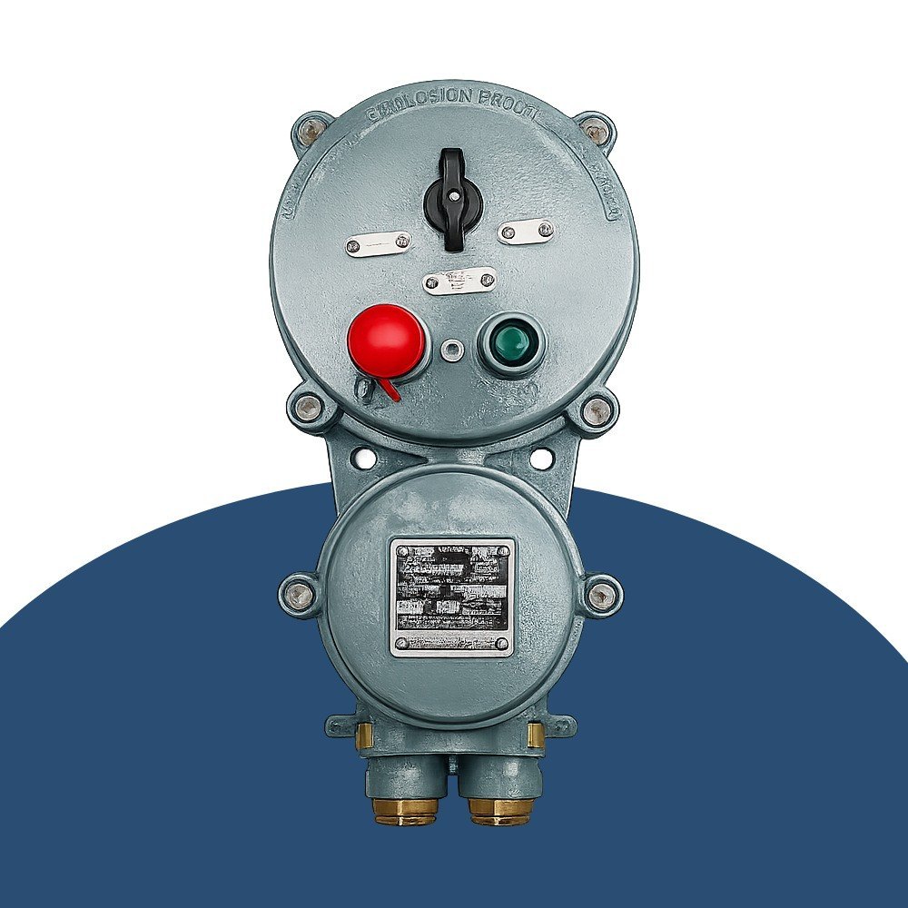 Flame Proof Dol Starter With Switch H (10a, 415v) For Hazardous Area - Color: Grey (epoxy Powder Coated)