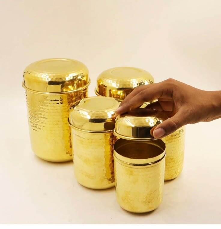 Brass Dabba Set