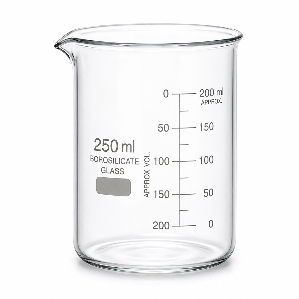Borosilicate Glass Beaker - Size: 250ml