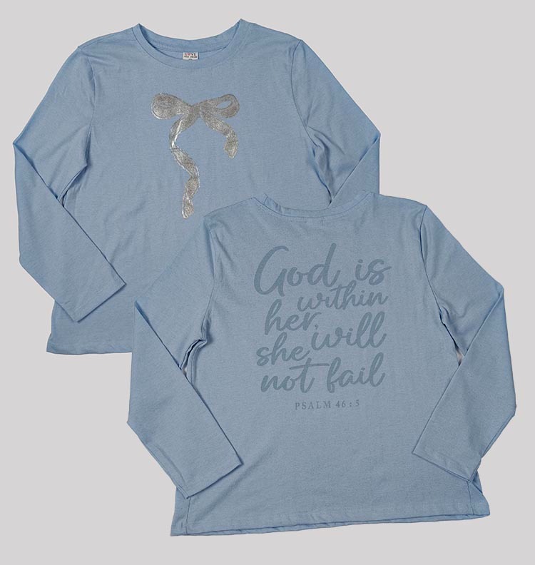 G22289 | Girls Long Sleeve Printed Tops