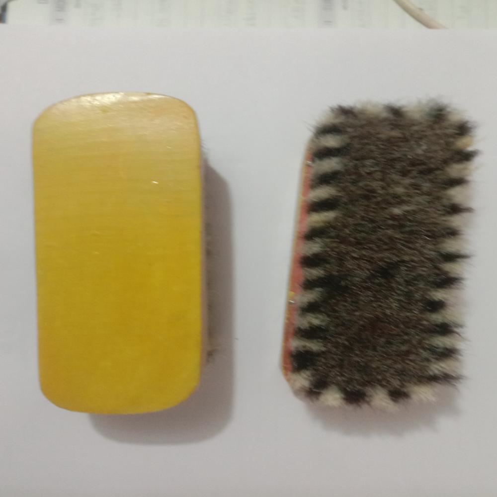 Wooden Shoe Brush - Color: Black Brown And White