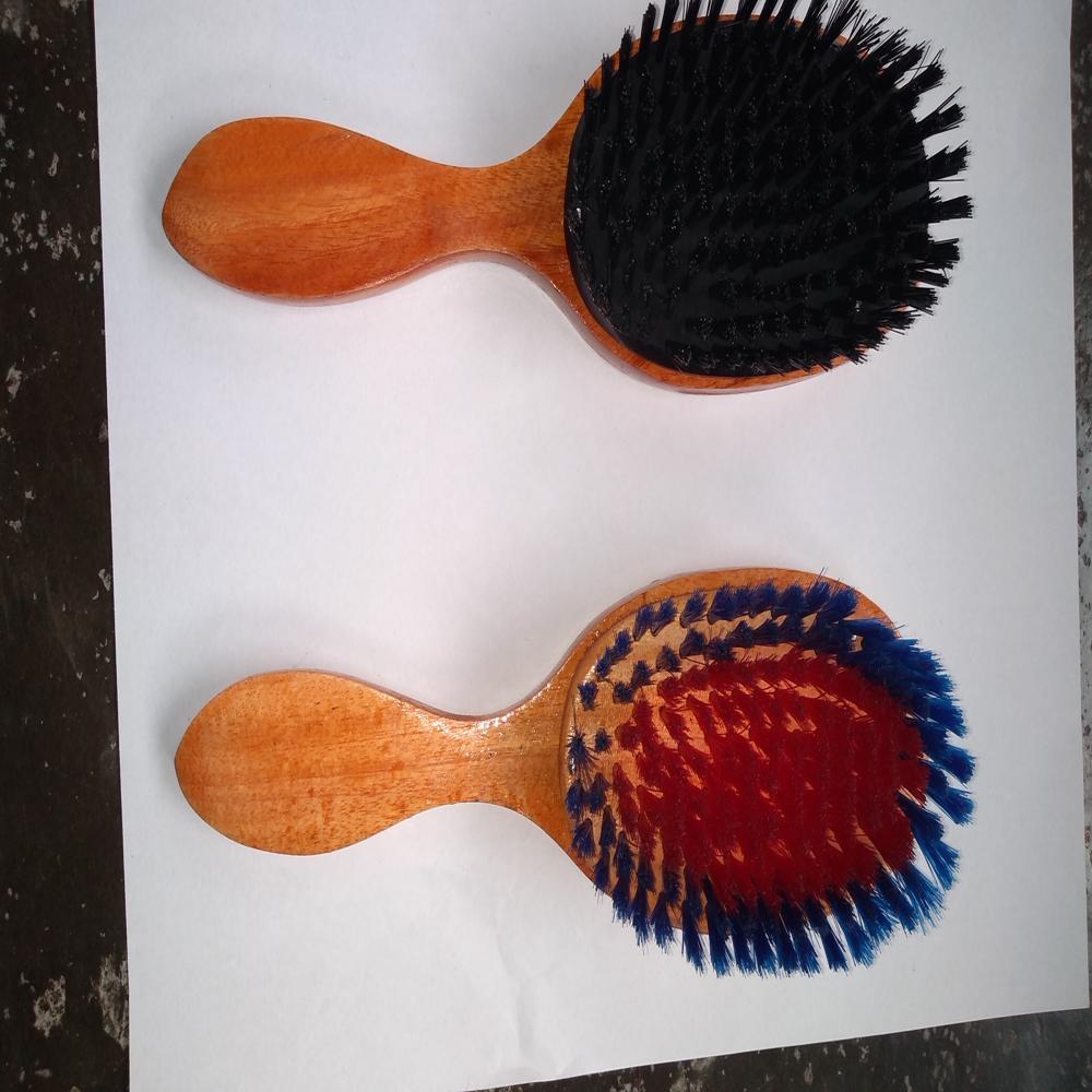 Wooden Coat Brush - Bristle Color: Black Or Brown