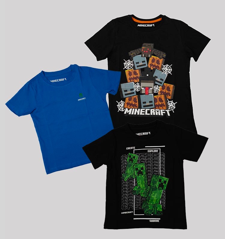 B16688 | MINECRAFT Boys Printed T-Shirts