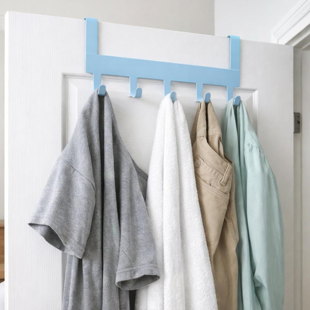 Multi Purpose Metal 5 Hook Hanging Rack (1 Pc) - Color: Home Improvement