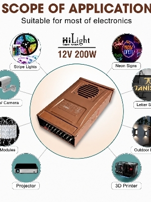 12v ,200w highlight power supply