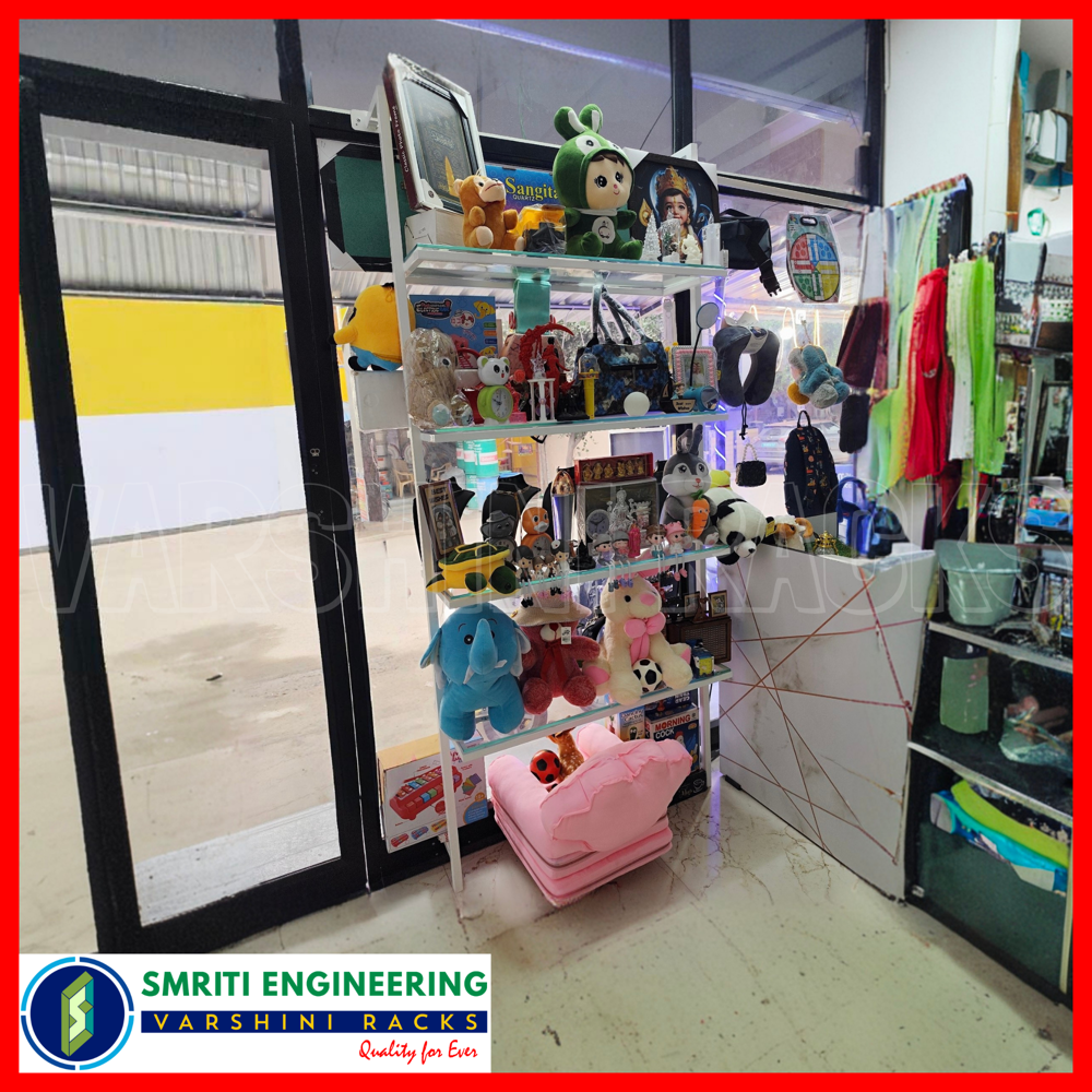 Glass Side Display Rack