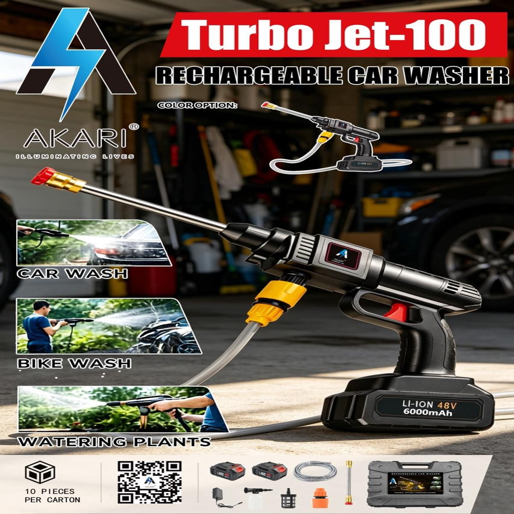 Akari Turbo Jet-100 Rechargeable Car Washer