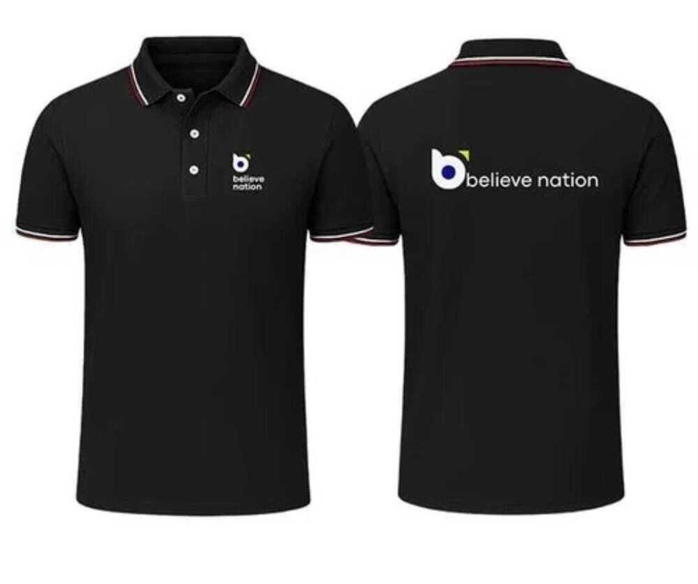 Black Corporate Collar T Shirt