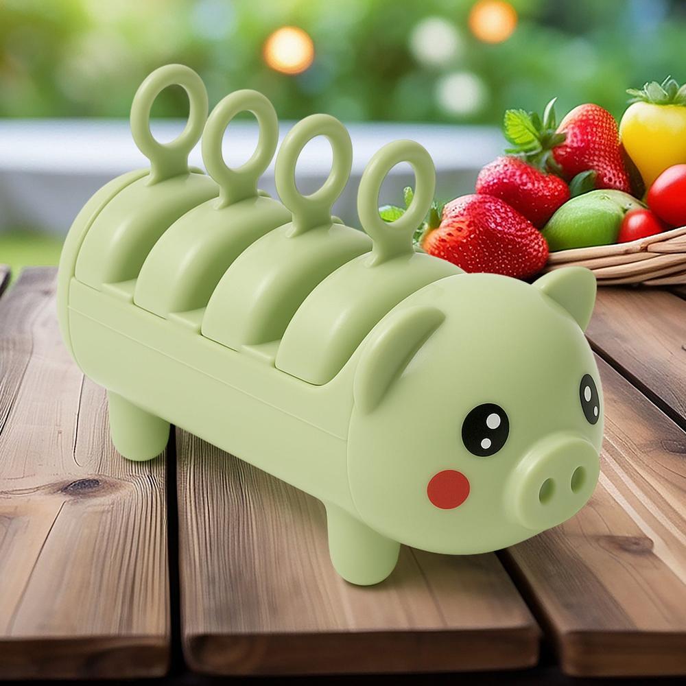 Pig Shape Ice Mold Tray Cute Mould for Candy, Kulfi & Ice (4 Cups)