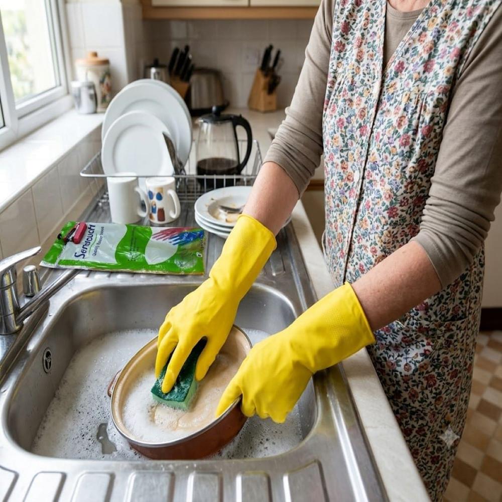 Senstouch Yellow House Hold Rubber GLoves