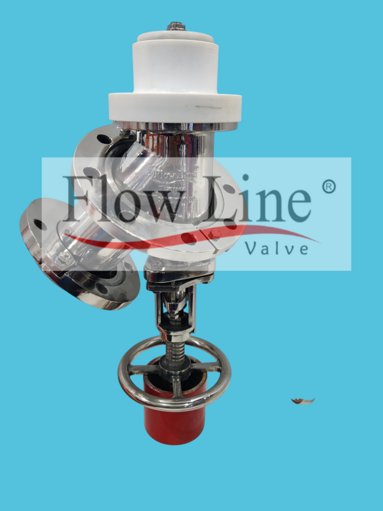 Fep Lined Flush Bottom Valve - Fep Lining 3-5 Mm Thickness, Mild Steel Material | Medium Pressure, Painted Surface, 1 Year Warranty