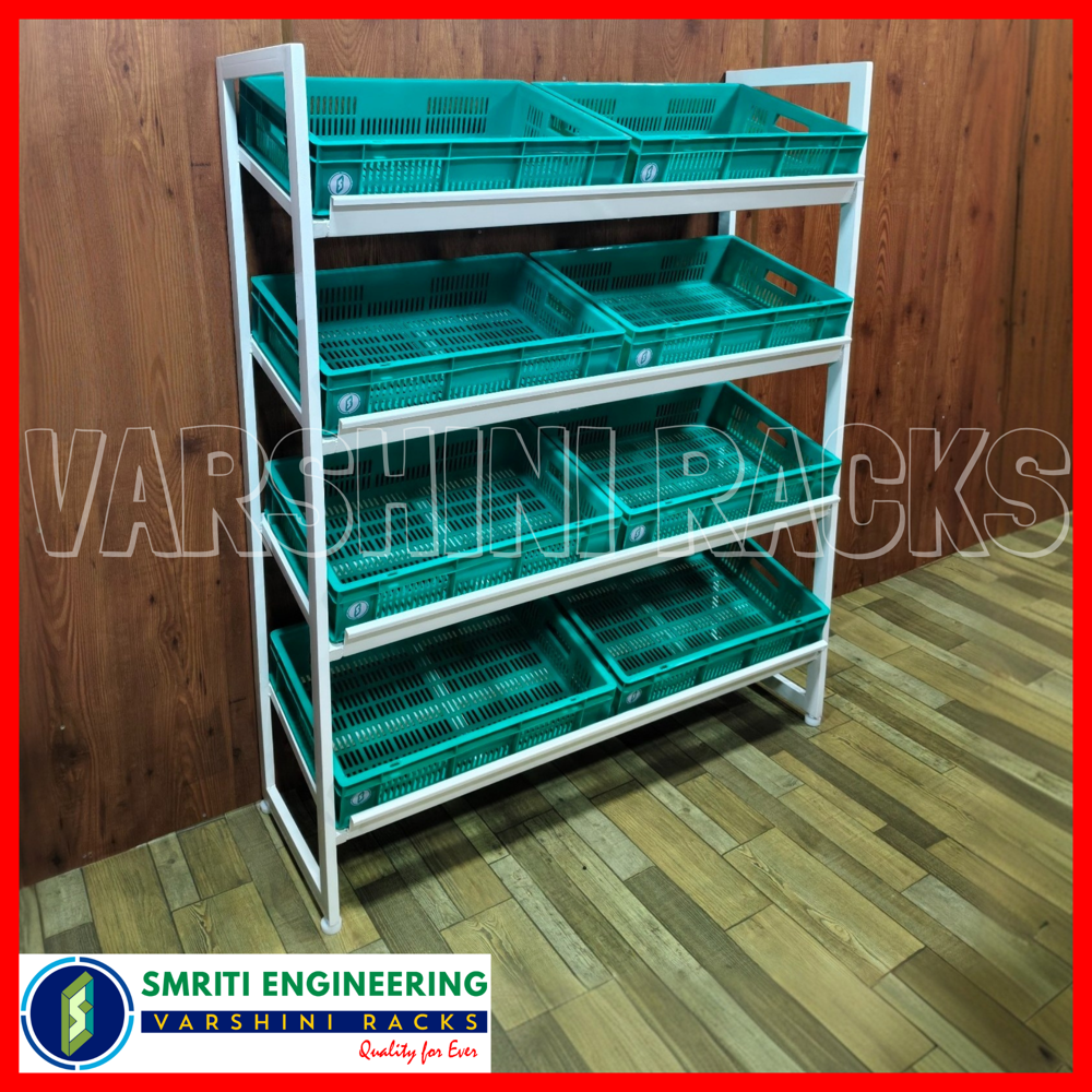 Vegetable Display Stand With Crates - Capacity: 50-100 Kg
