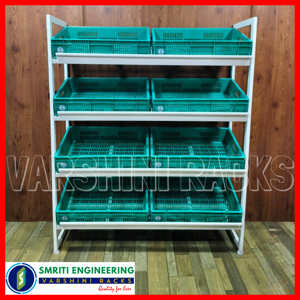 Vegetable Display Stand With Crates - Capacity: 50-100 Kg