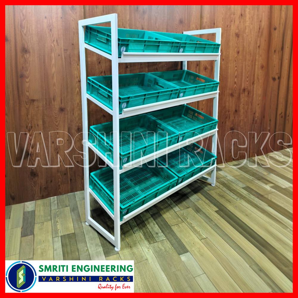 Vegetable Display Stand With Crates - Capacity: 50-100 Kg