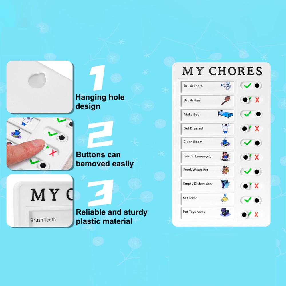 Portable Chores Note Board (20x12 cm, Mix Color)