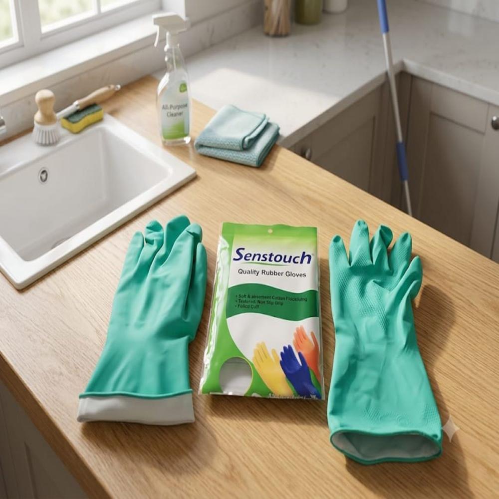 Senstouch Green House Hold Rubber Gloves