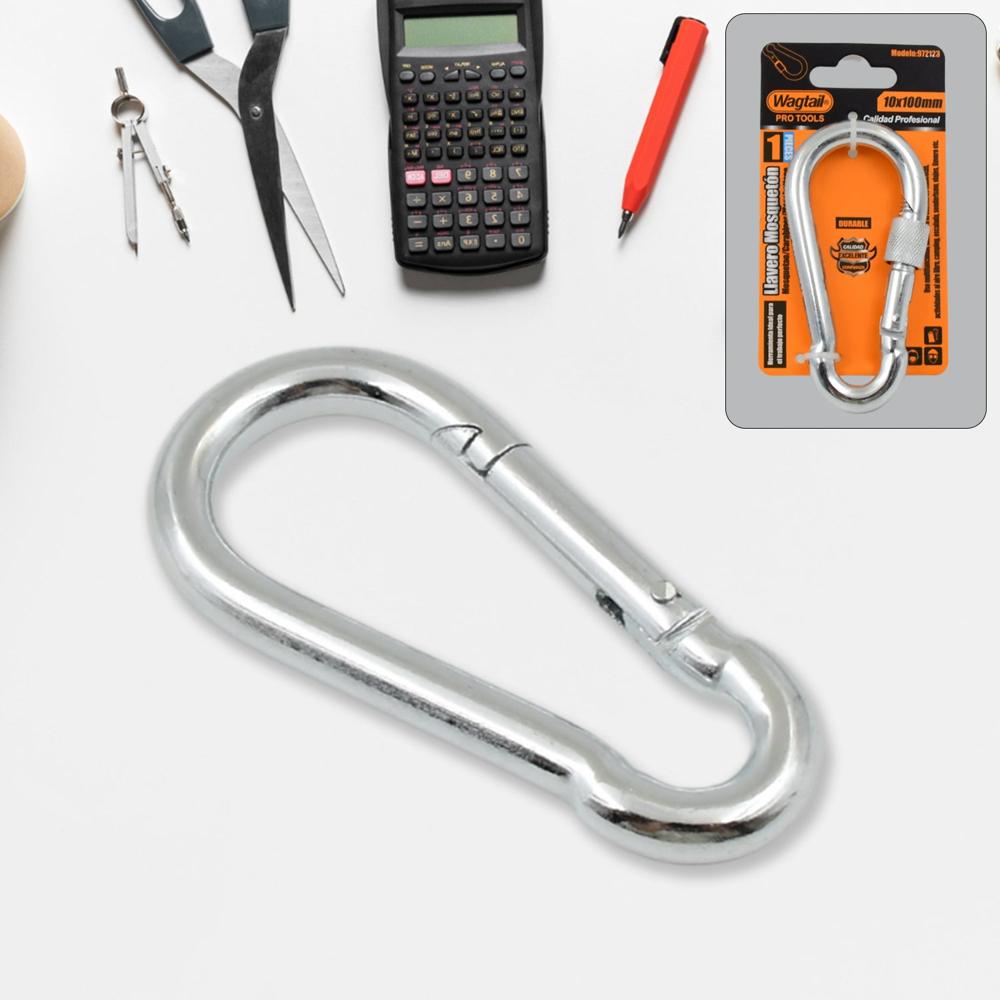 Snap Hook With Screw Stainless Steel Heavy Duty Carabiner Clip (10X100 Mm / 1 Pc) - Color: Home Improvement