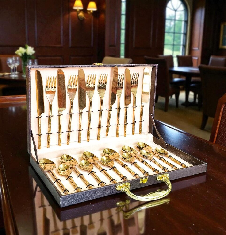 Brass Cutlery Set - Shape: Round / Traditional