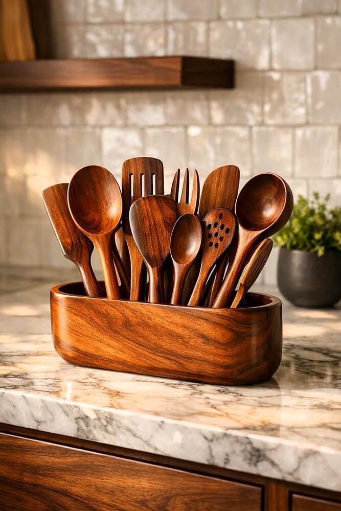 Wooden Serving Spoon - Material: Wood