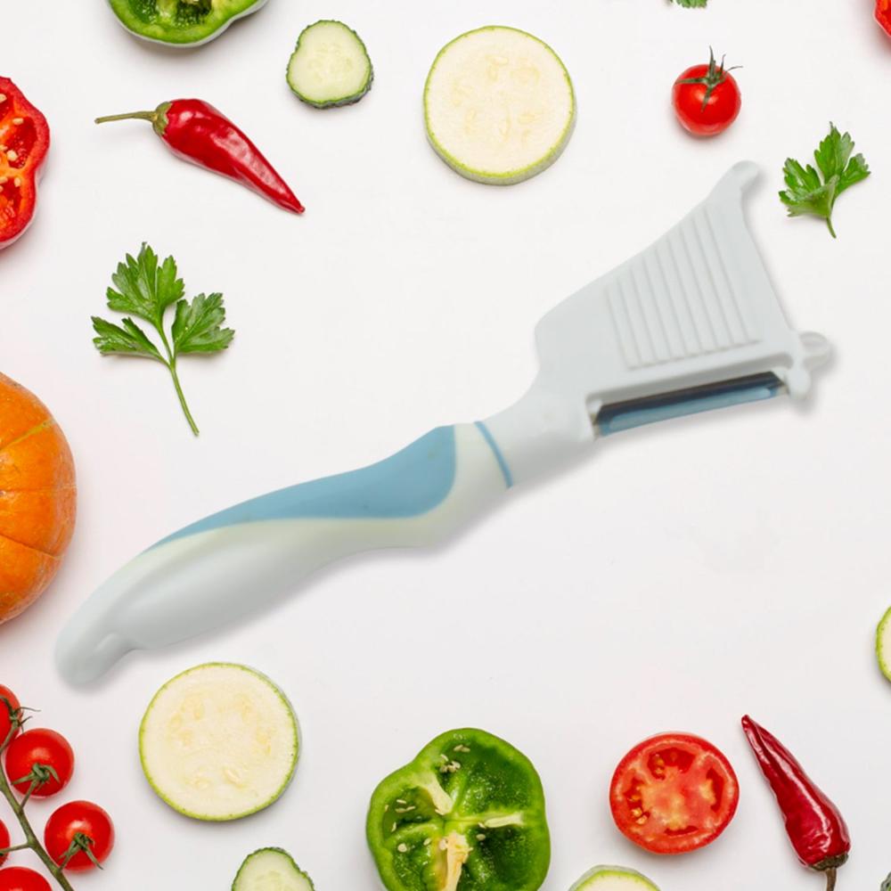 Multipurpose Peeler Brush Stainless Steel Peeler with Cleaning Brush (1 Pc)