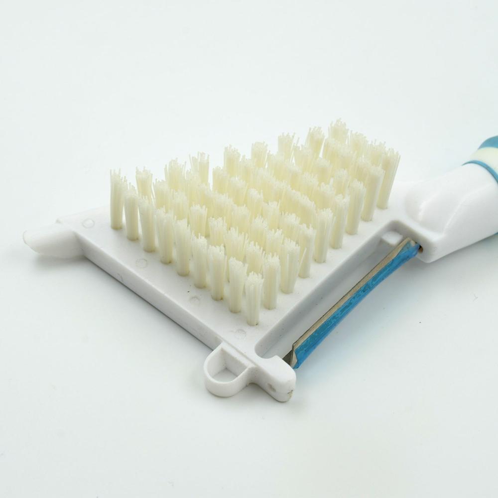 Multipurpose Peeler Brush Stainless Steel Peeler with Cleaning Brush (1 Pc)