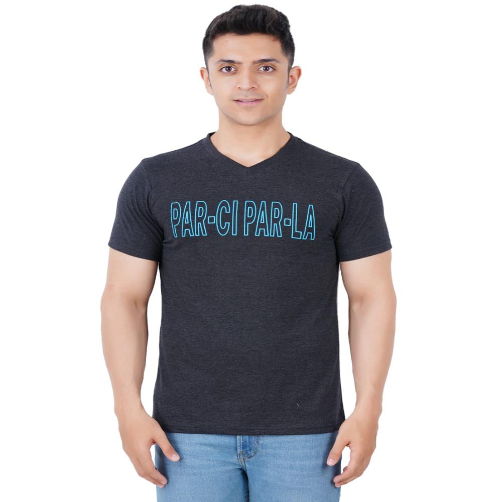 M11700 | Mens Printed V-Neck T-Shirts