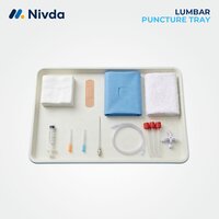 Spinal Tap Set - Medical Grade Plastic & Stainless Steel, 30x20x3cm, White Tray | Sterile, Disposable, Latex-free, Complete Lumbar Puncture Kit
