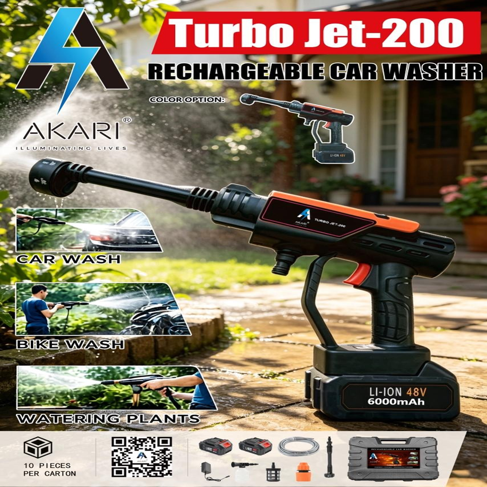 Akari Turbo Jet-200 Rechargeable Car Washer