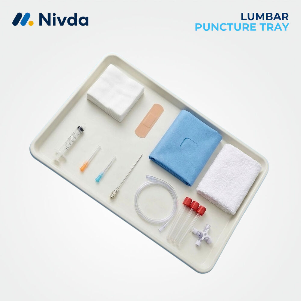 Lp Procedure Pack - Medical-grade Plastic, 30x20x3.5 Cm, White Tray | Sterile, Ready-to-use, Latex-free, Eo Sterilized, Single-use