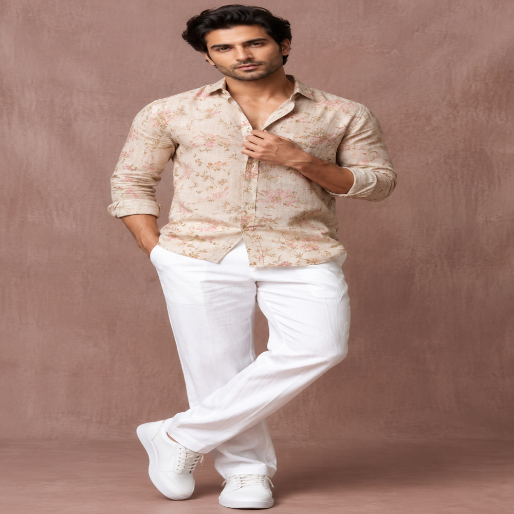 Linen Pant - Color: Multi Colour