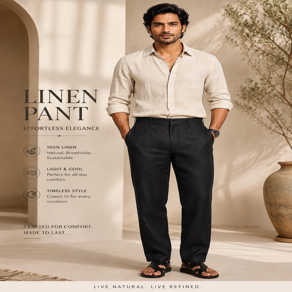 Linen Pant - Color: Multi Colour