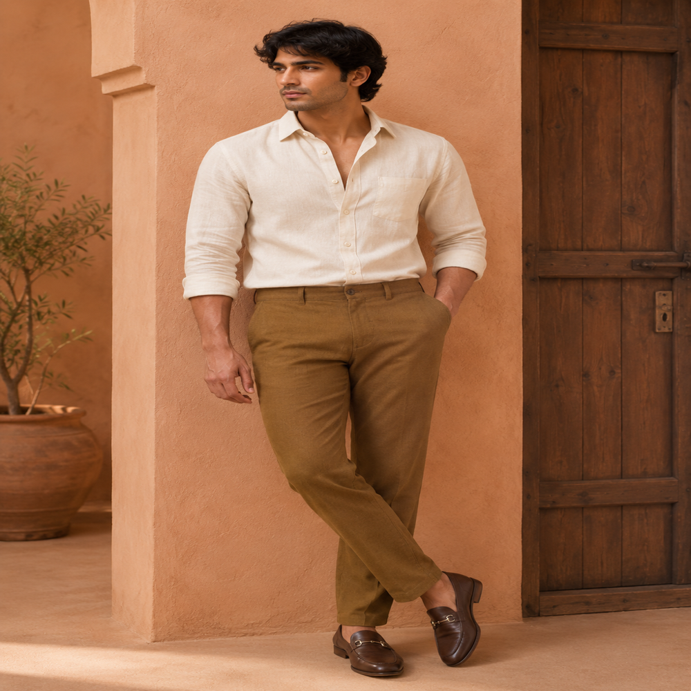 Linen Pant - Color: Multi Colour