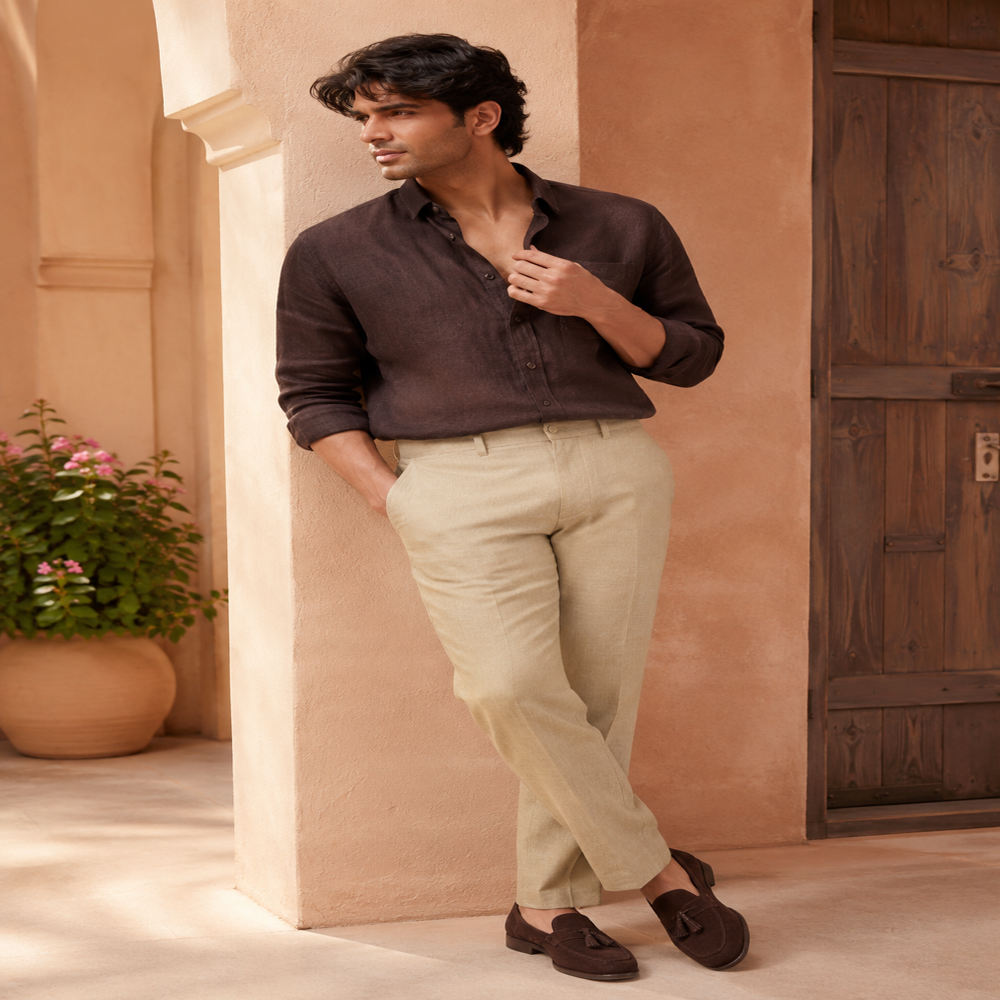Linen Pant - Color: Multi Colour
