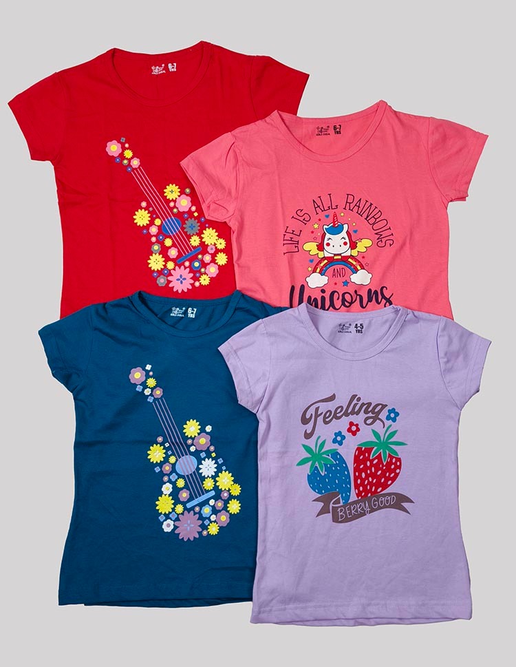 G22288 | Girls Casual Girls Printed T-Shirts
