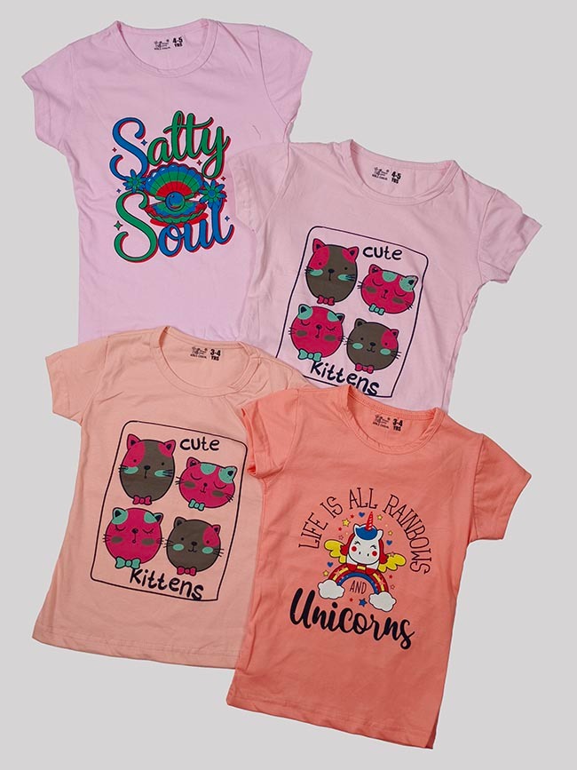 G22288 | Girls Casual Girls Printed T-Shirts