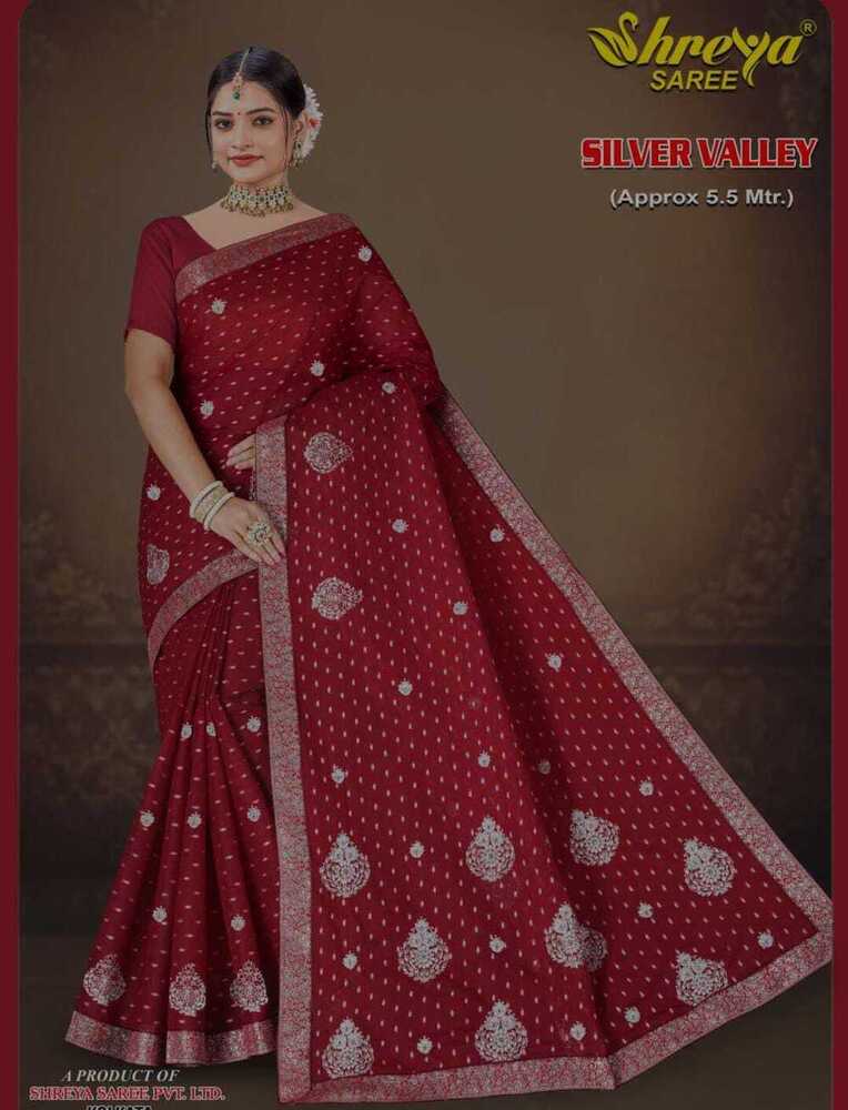 Silver Valley Cotton Saree