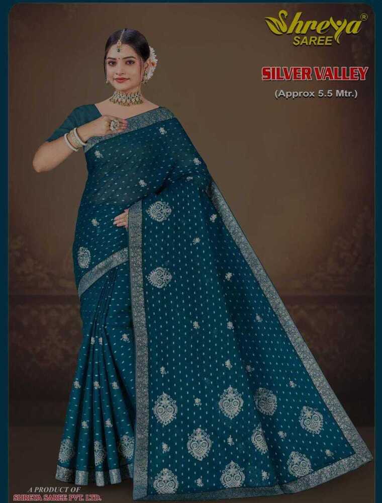 Silver Valley Cotton Saree
