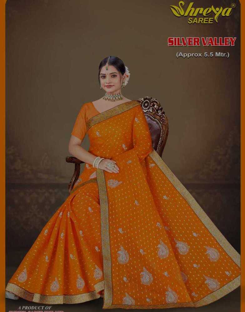 Silver Valley Cotton Saree