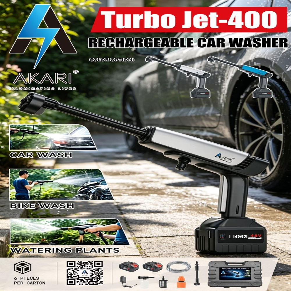 Akari Turbo Jet-400 Rechargeable Car Washer