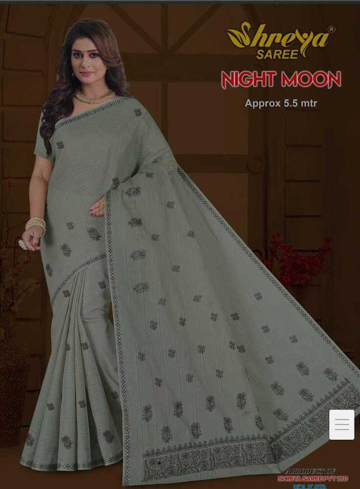 Night Moon Cotton Saree