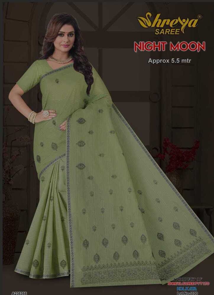 Night Moon Cotton Saree