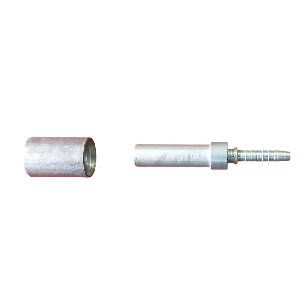 SS Hose To Pipe Connector With Crimping Cap